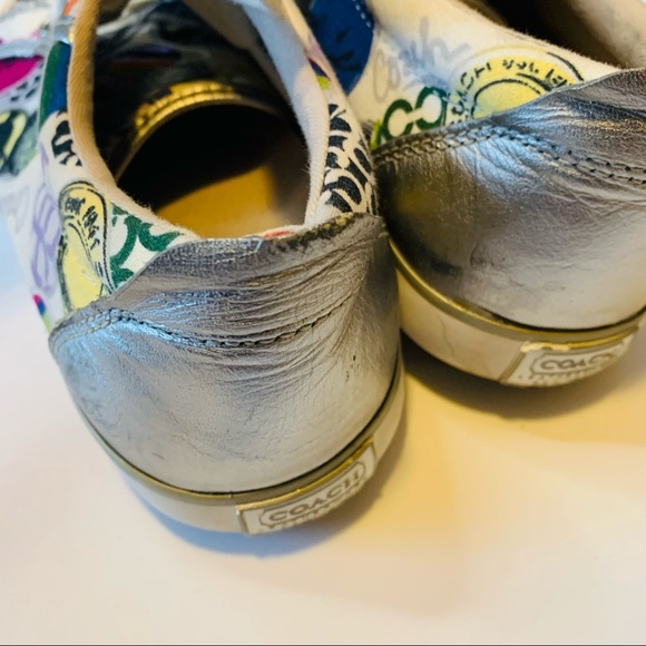 Coach Barrett Graphic Poppy Sneaker sz6 - Picture 8 of 13
